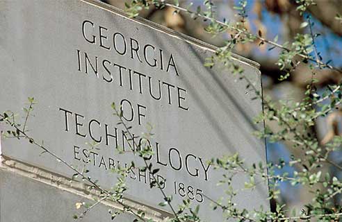 Georgia tech stone sign