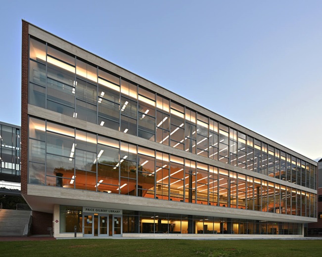 Price Gilbert Library exterior shot