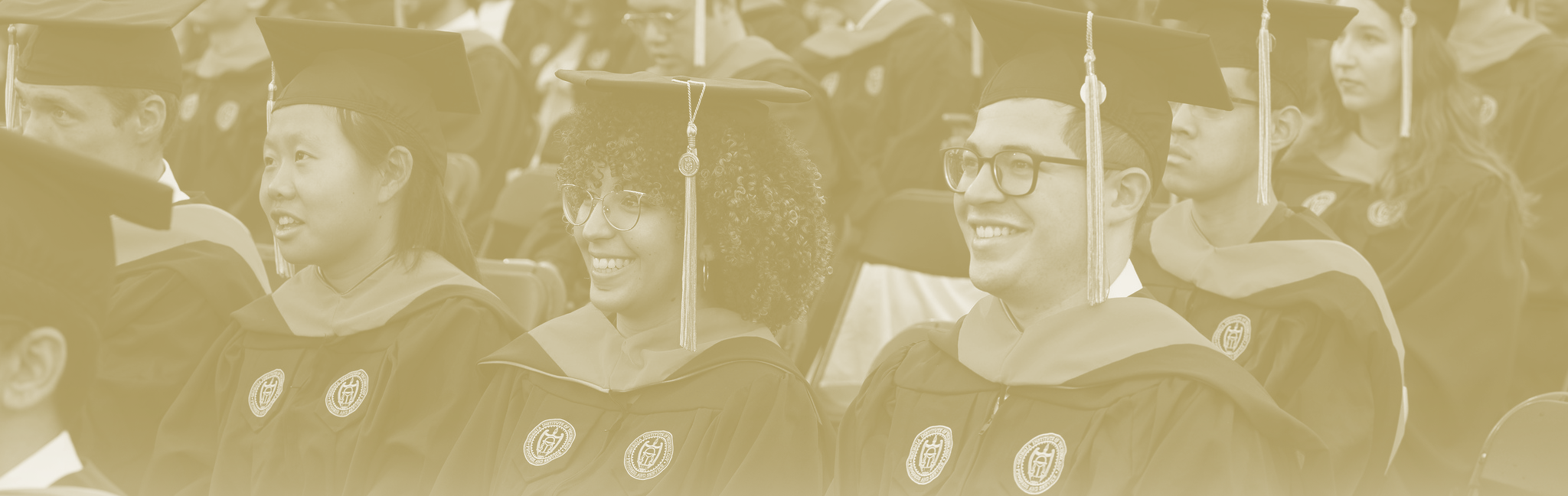 students in graduation regalia