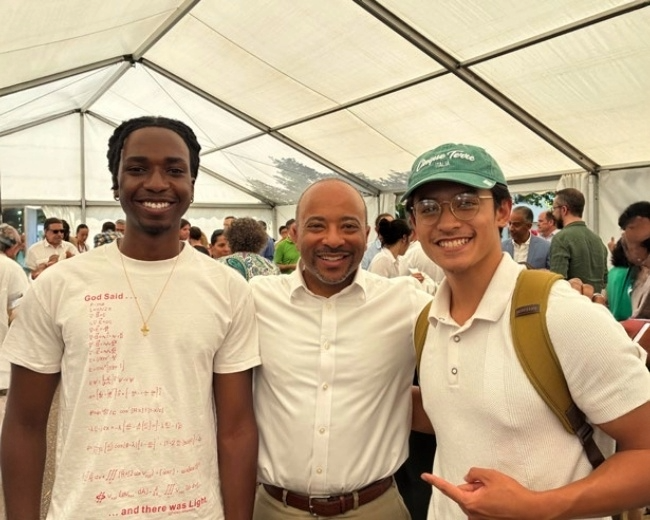 Clark Scholars with Raheem Beyah, dean of the College of Engineering and Southern Company Chair. 