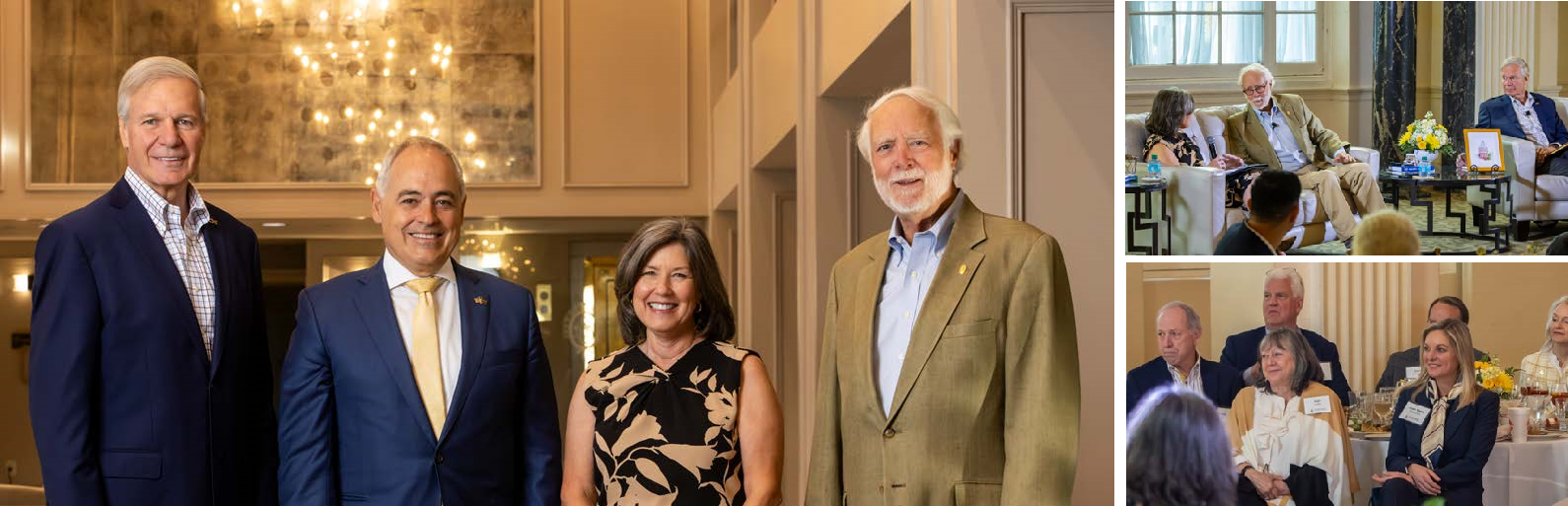 photos from event of presidents, moderator, hill society members