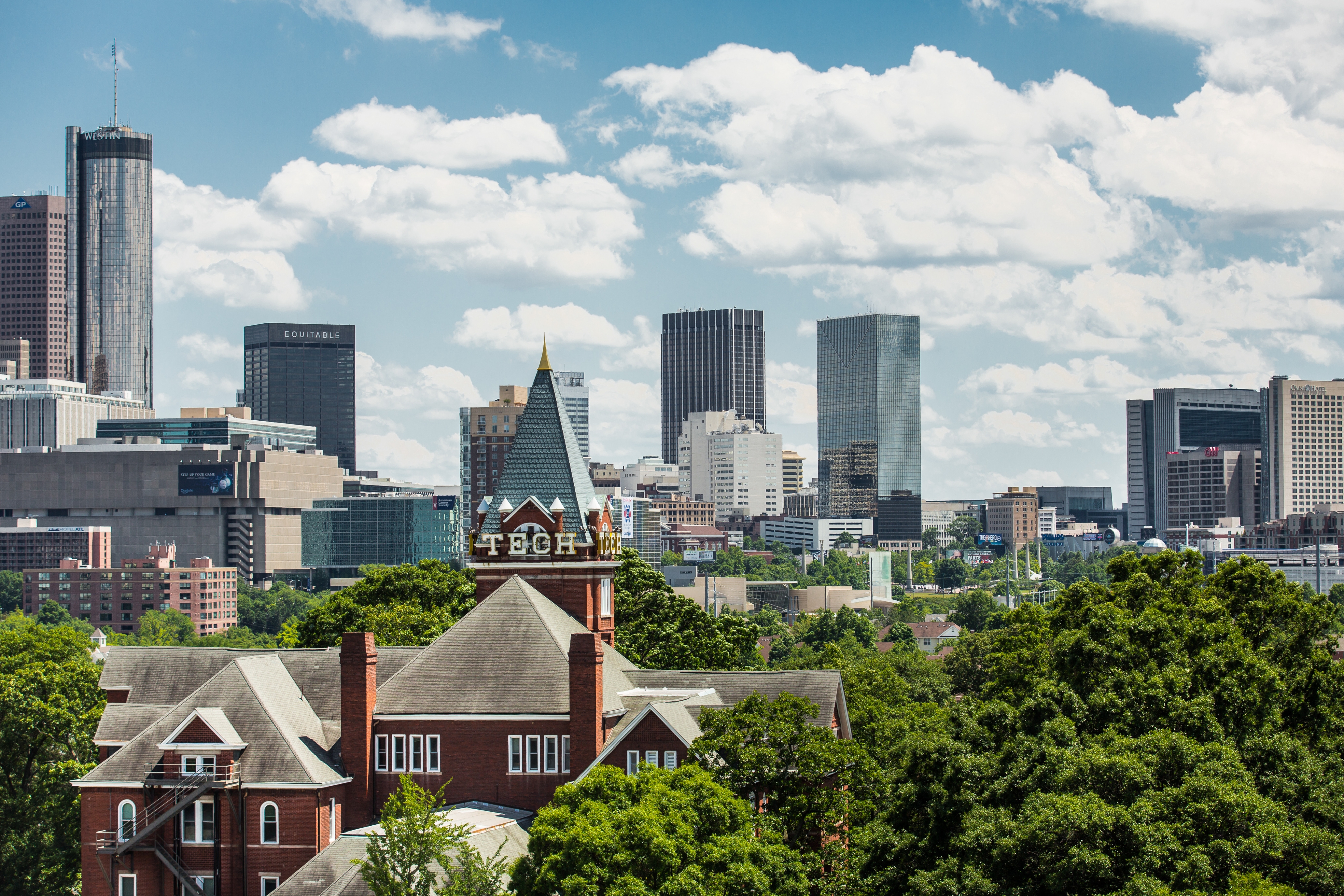 Tech Tower and Atlanta skyline